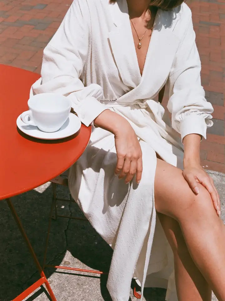 Raw Silk Wrap Dress