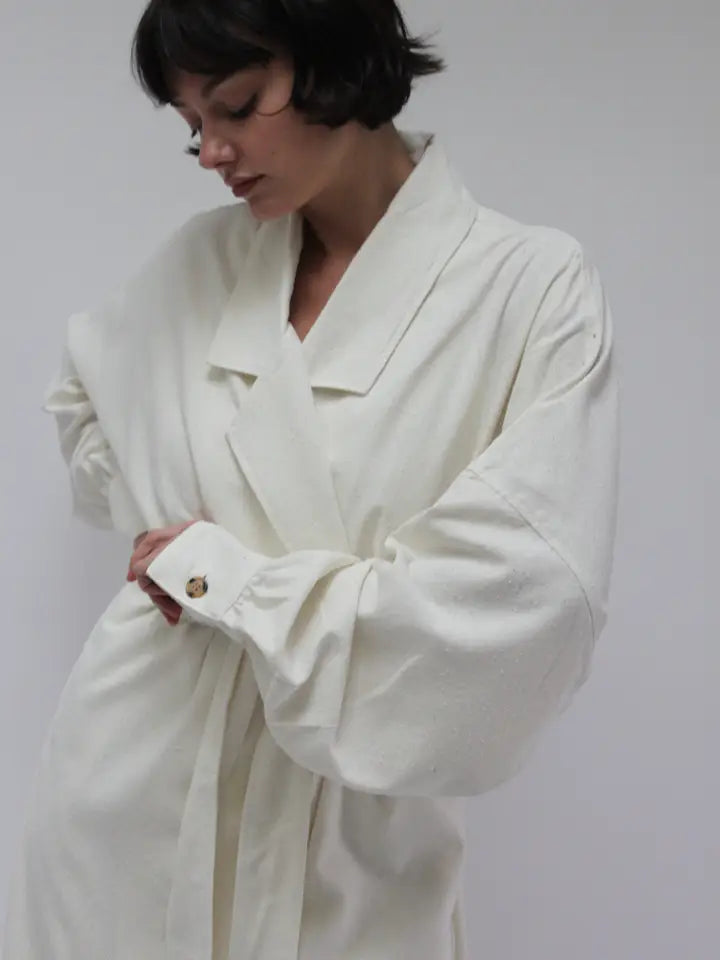 Raw Silk Wrap Dress